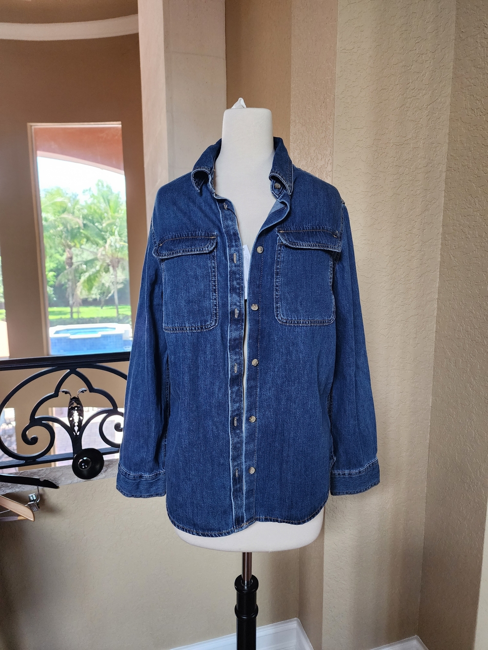 Primark Dark Blue Denim Jacket Shirt